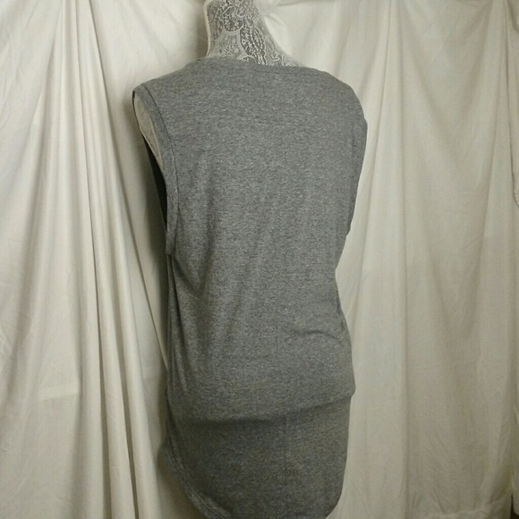 Maison du Soir Anthropologie Sleeveless Tee Gray - Picture 4 of 7